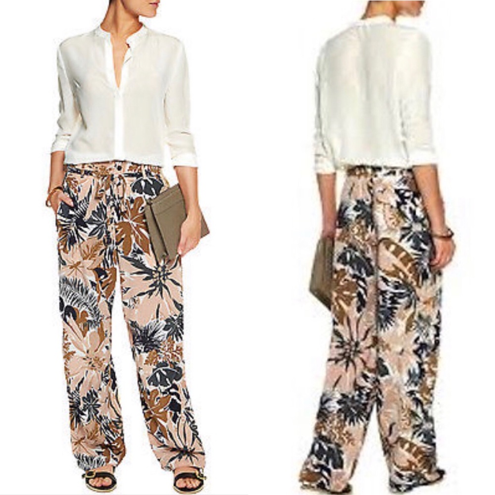 Rag and Bone Victoria Silk Pants Spruce Combo